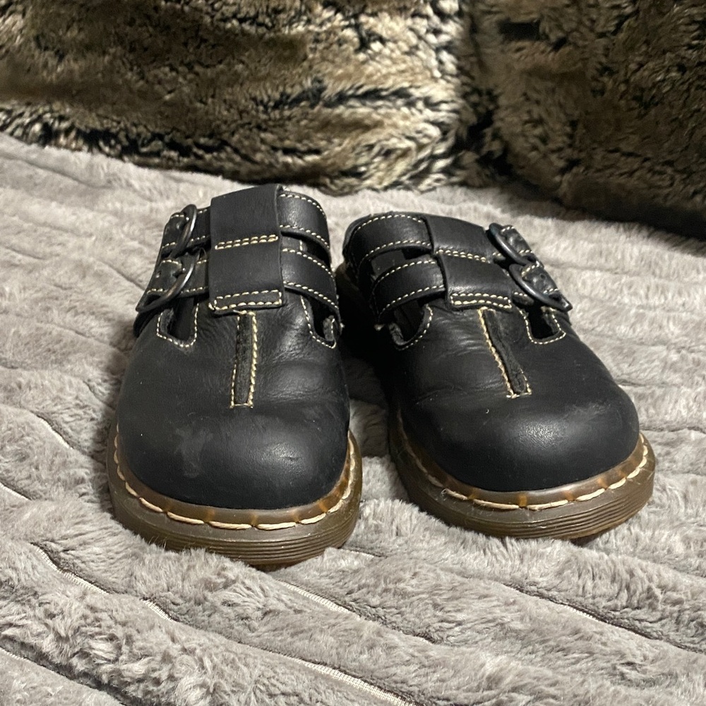 Dr. Martens Black Dress Shoes with Brown Sole